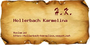 Hollerbach Karmelina névjegykártya
